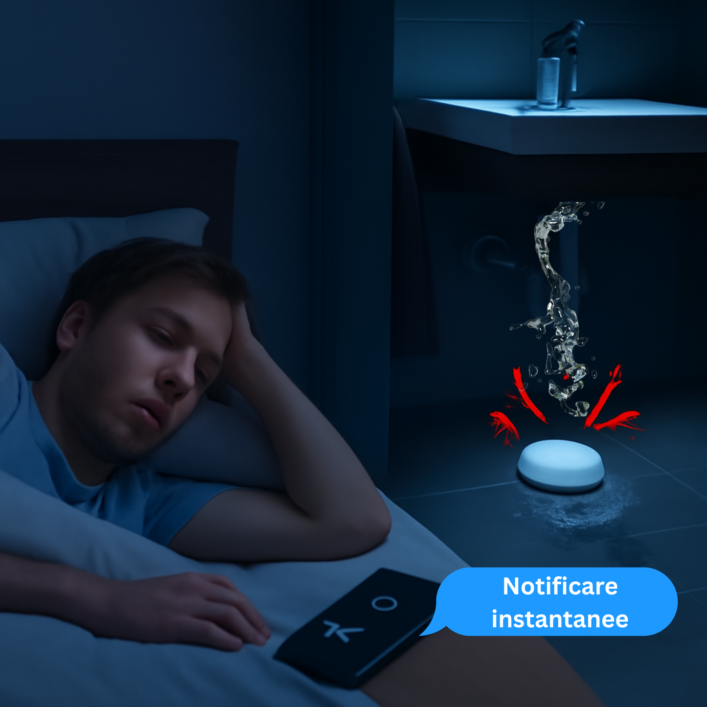 Senzor Inundatii Wi-Fi Inteligent, Aplicatie Tuya