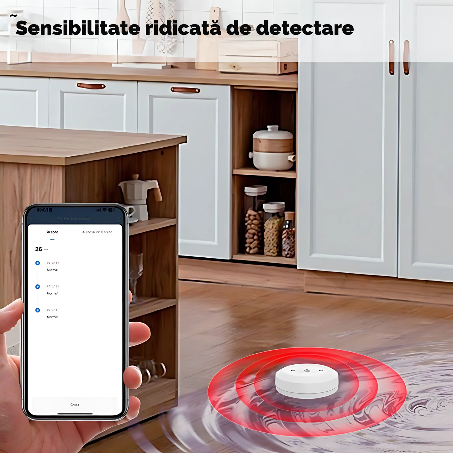 Senzor Inundatii Wi-Fi Inteligent, Aplicatie Tuya